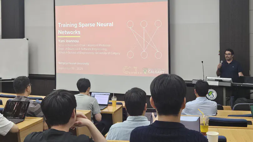 Prof. Yani Ioannou’s Seminar on ‘Training Structured Sparse Neural Networks’